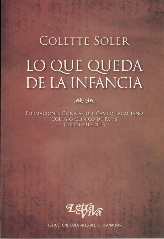 LO QUE QUEDA DE LA INFANCIA.