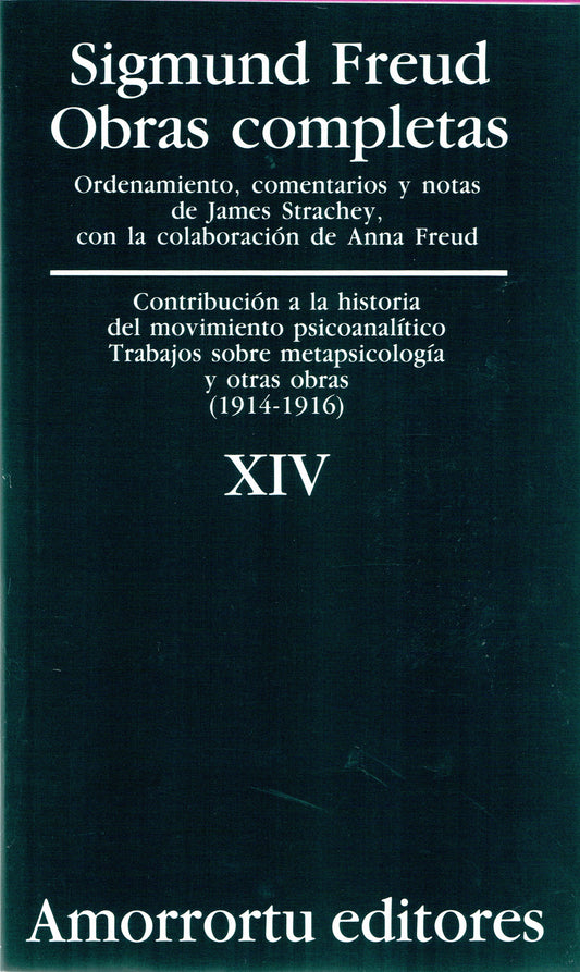 OBRAS COMPLETAS. SIGMUND FREUD: VOL XIV Contribución a la historia del movimiento psicoanalítico